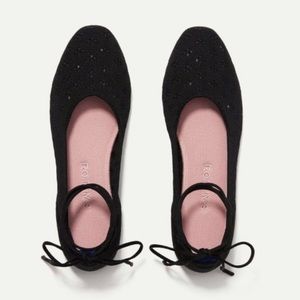ROTHY’S The Square Wrap ballet flat in Black Shimmer Size 9.5